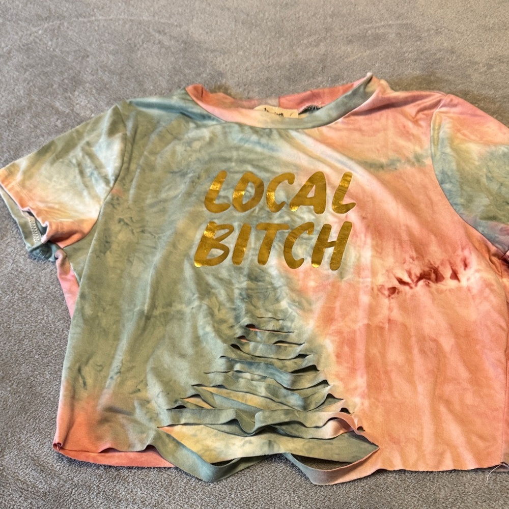 TeenBell Multicolor Tie-Dye Crop Top